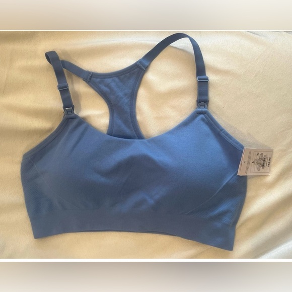 Auden Other - Auden Nursing Bra Bralette Womens Large  Wireless Ribbed Racerback Blue